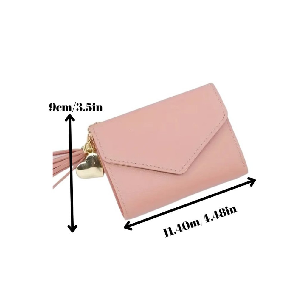 Pink Tassel Coin Purse Mini Wallet New - Picture 4 of 4